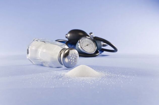 Salt with arterial high blood pressure